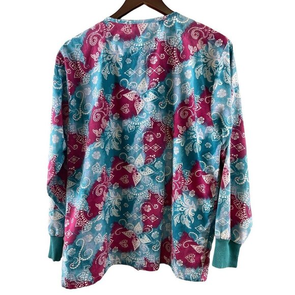 The Scrub Co Lot of Three Scrub Tops Long Short Sleeve Women's Size Small - Picture 3 of 10